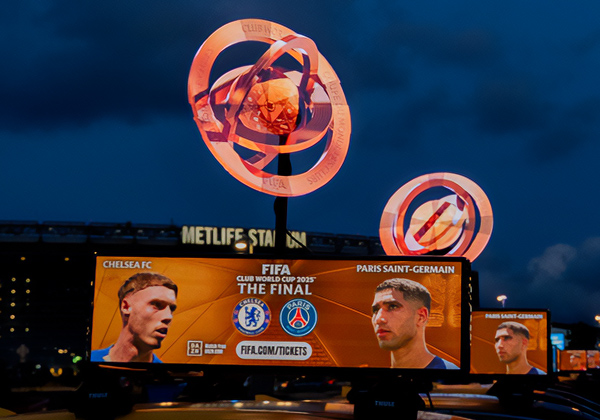 Firefly screens at MetLife Stadium on game day