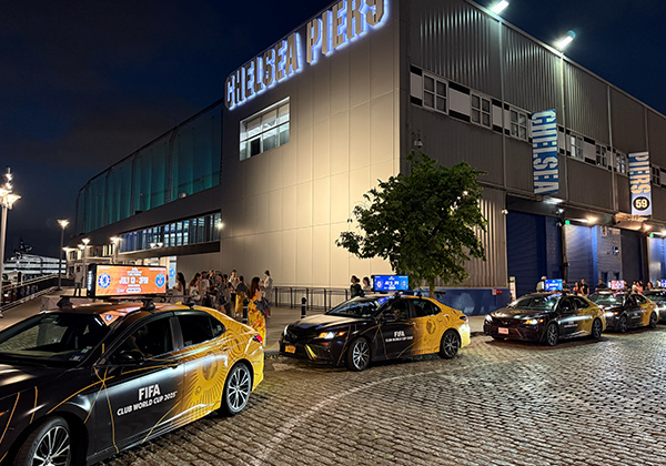 Firefly vehicles at Chelsea Piers transit corridor